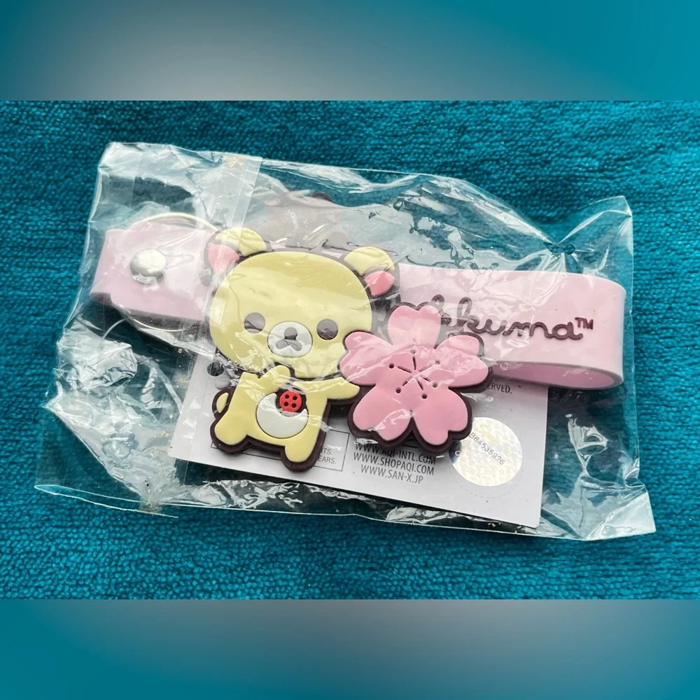 NWT Round1 San-X Rilakkuma Cherry Blossom Keychain 🌸